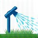 Icona di un irrigatore a goccia che rappresenta sistemi di irrigazione efficienti.